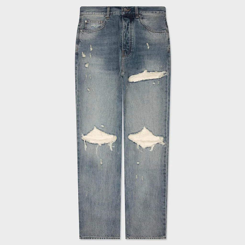 SUEDE STRAIGHT MX1 JEAN - INDIGO - 1