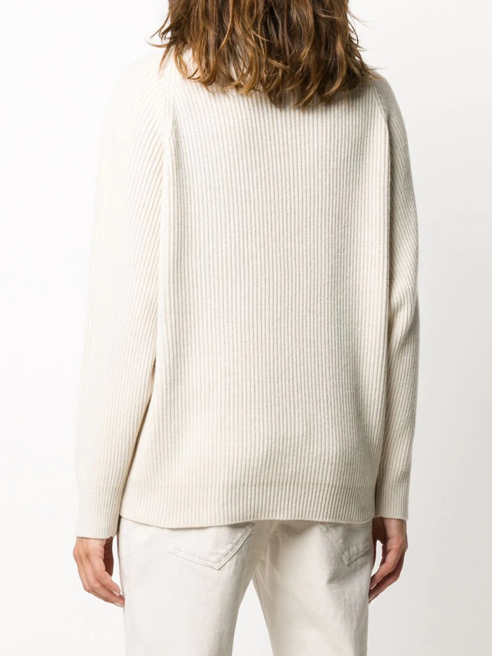 draped collar jumper - 4