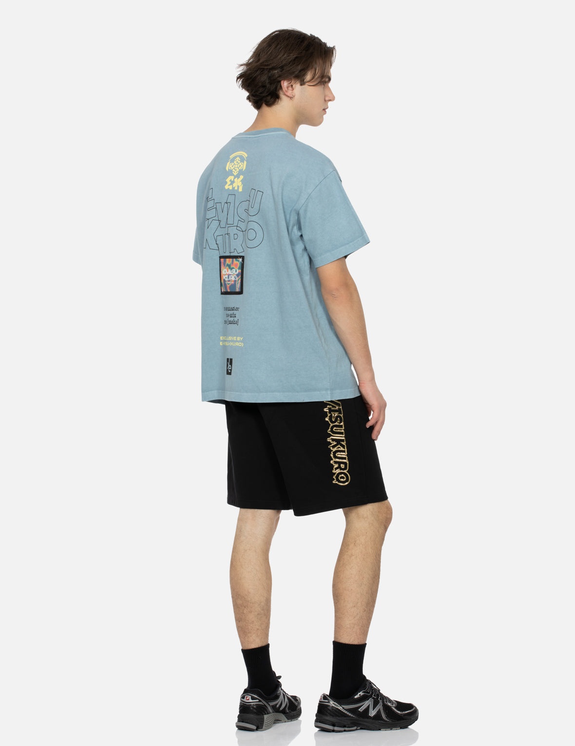 Seagull and Rainbow Gradient Pattern Print Relax Fit T-Shirt - 3