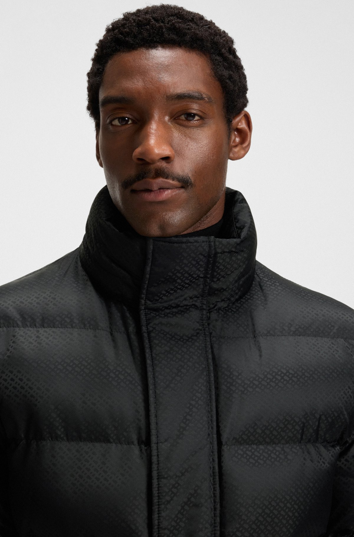 WATER-REPELLENT JACKET WITH MONOGRAM JACQUARD - 5
