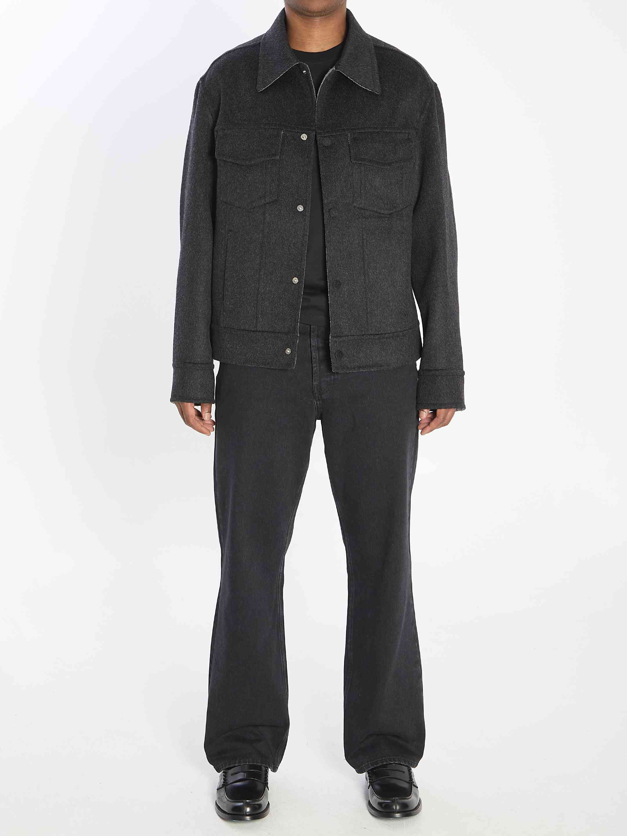 Ami Paris Men Trucker Jacket In Wool - 5