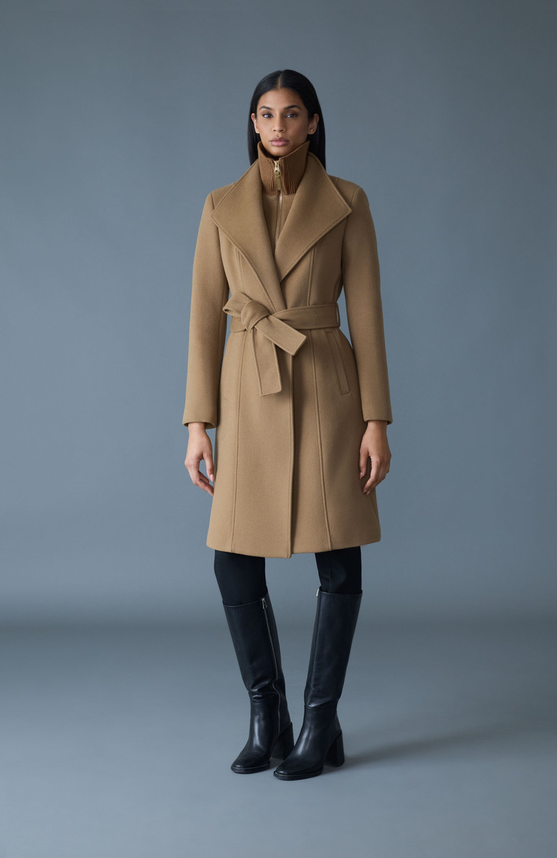 MACKAGE NORITA-Z 2-in-1 double face wool coat with sash outlook