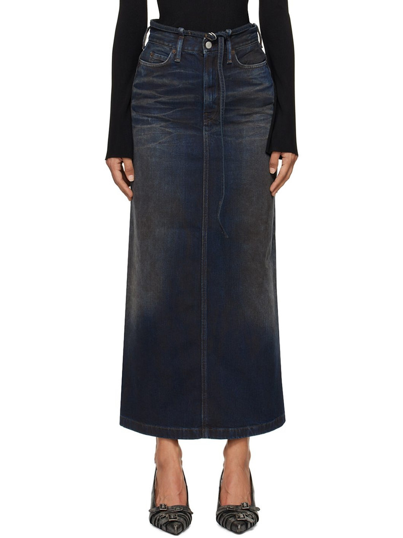 denim maxi skirt - 1