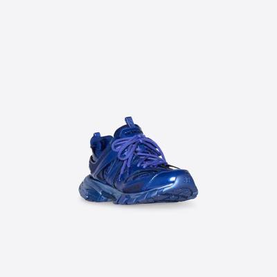 BALENCIAGA Men's Track Sneaker Metallic in Blue outlook