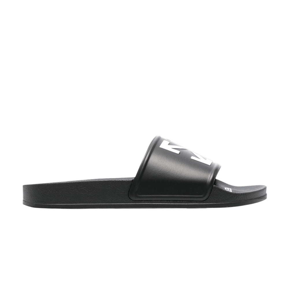 Off-White Logo Print Slide 'Black White' - 1