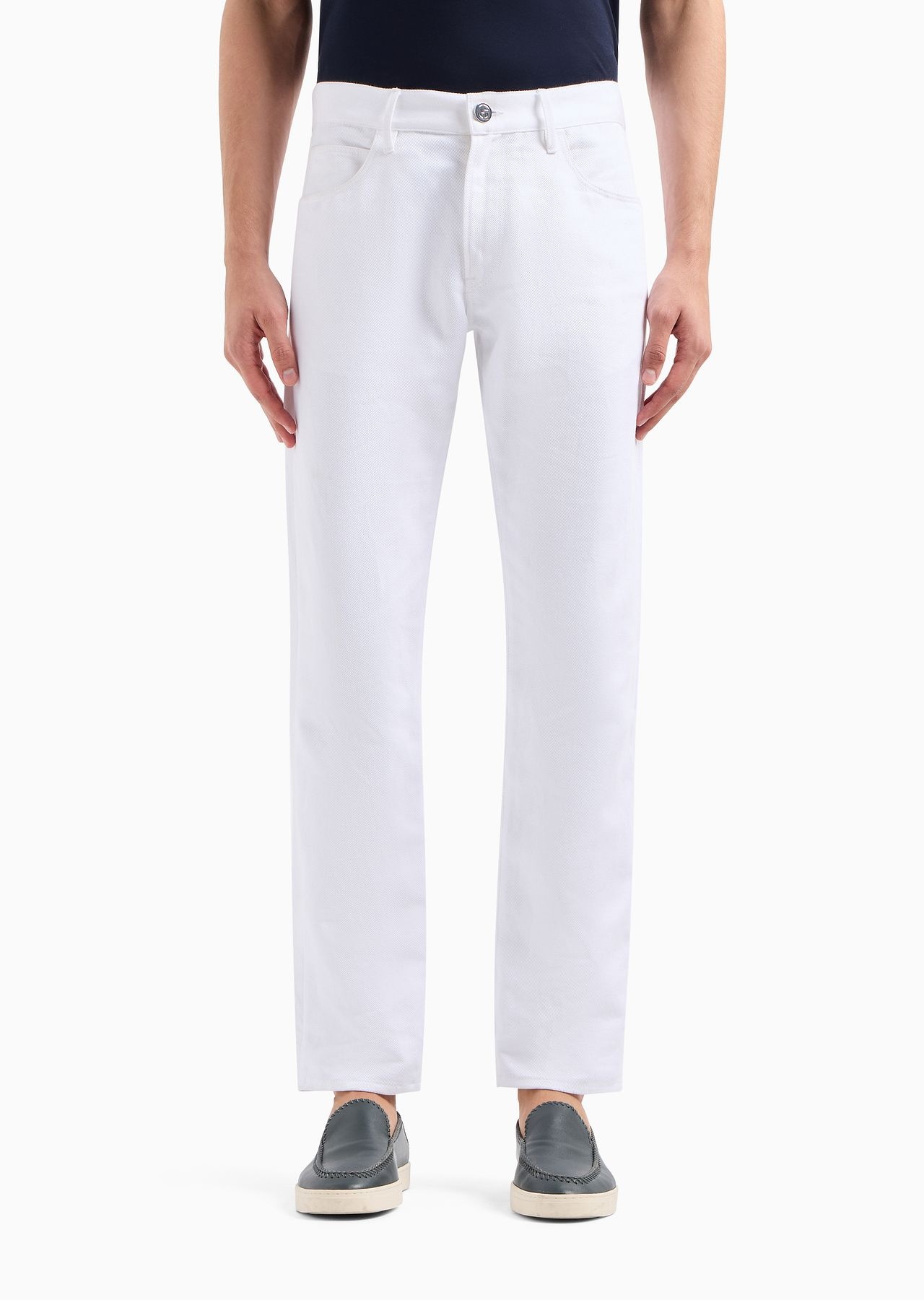 5-pocket, regular-fit trousers in linen and cotton - 2