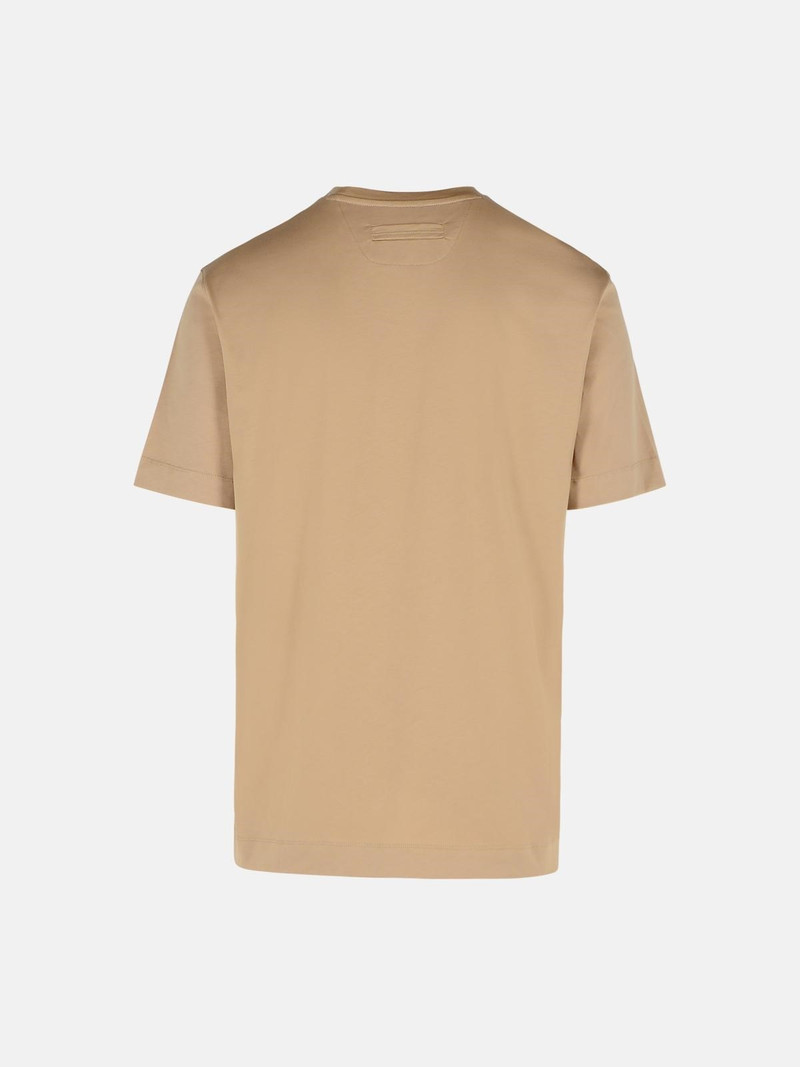 ZEGNA 'PURE' BEIGE COTTON T-SHIRT outlook