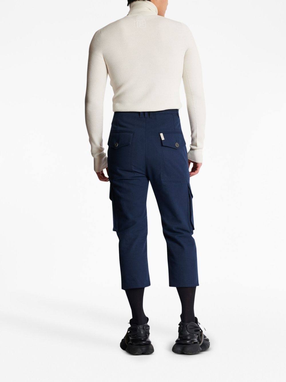 cargo cotton cropped trousers - 4