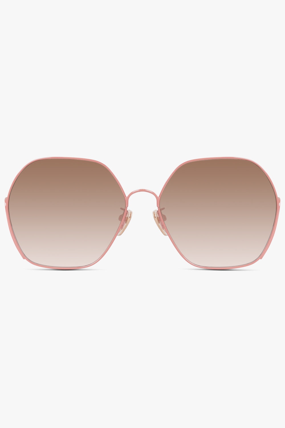 CH0169SA HEXAGONAL SUNGLASSES | PINK/BROWN - 1