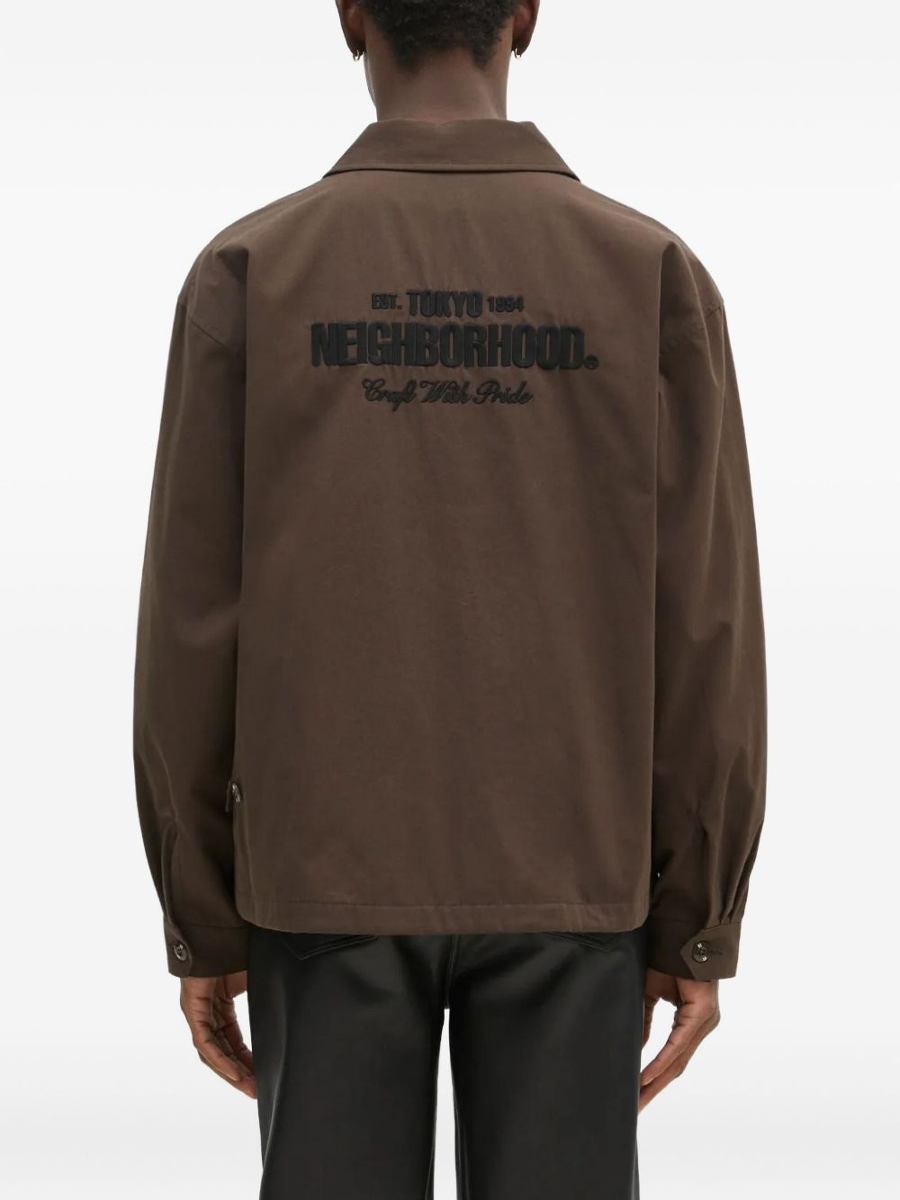 embroidered-logo jacket - 4