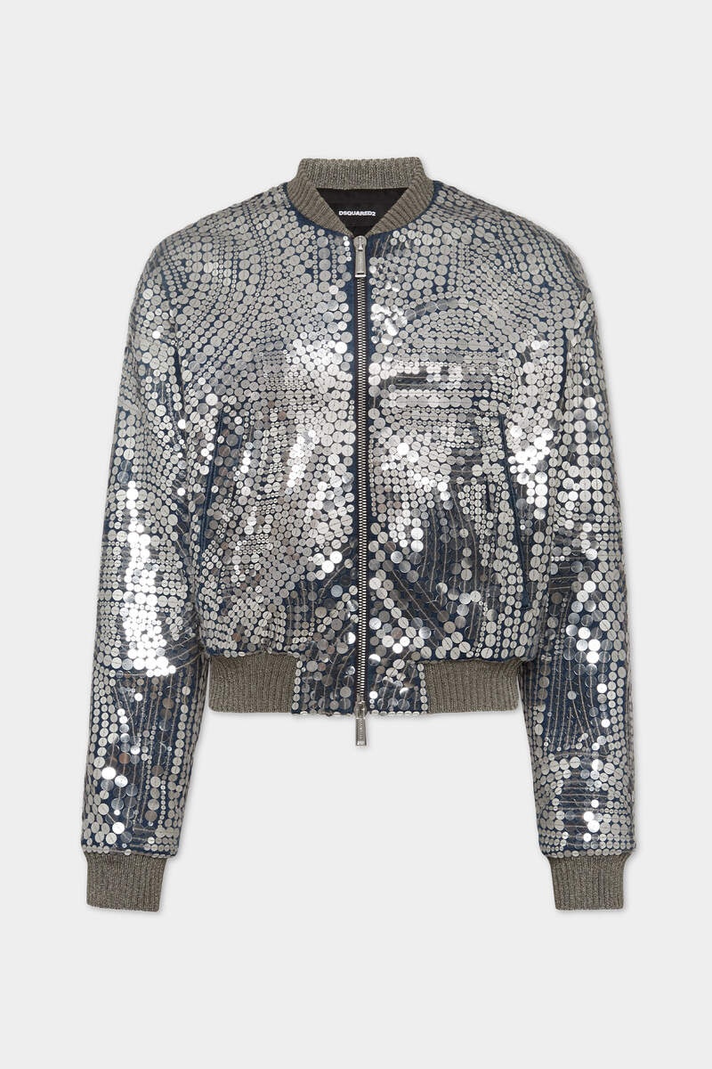 SILVER SUPERNOVA 80'S BOMBER JACKET - 1