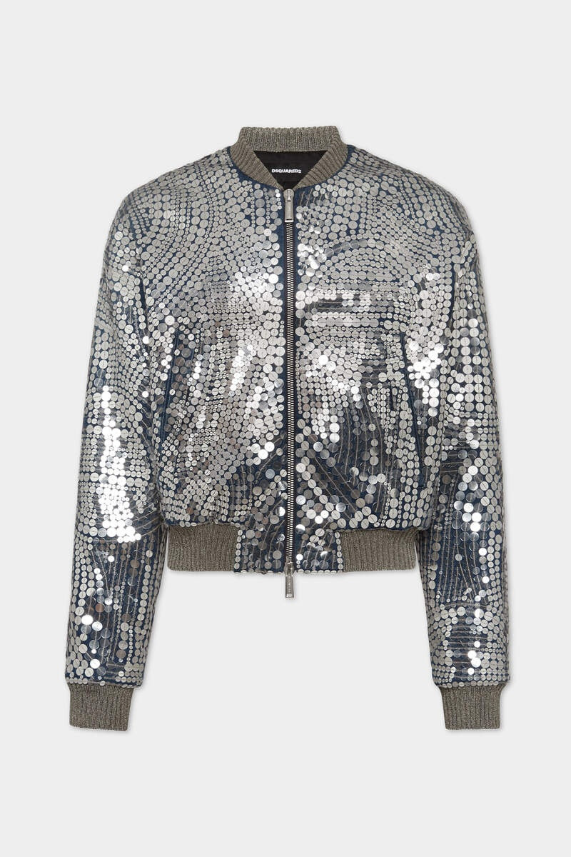 SILVER SUPERNOVA 80'S BOMBER JACKET 1