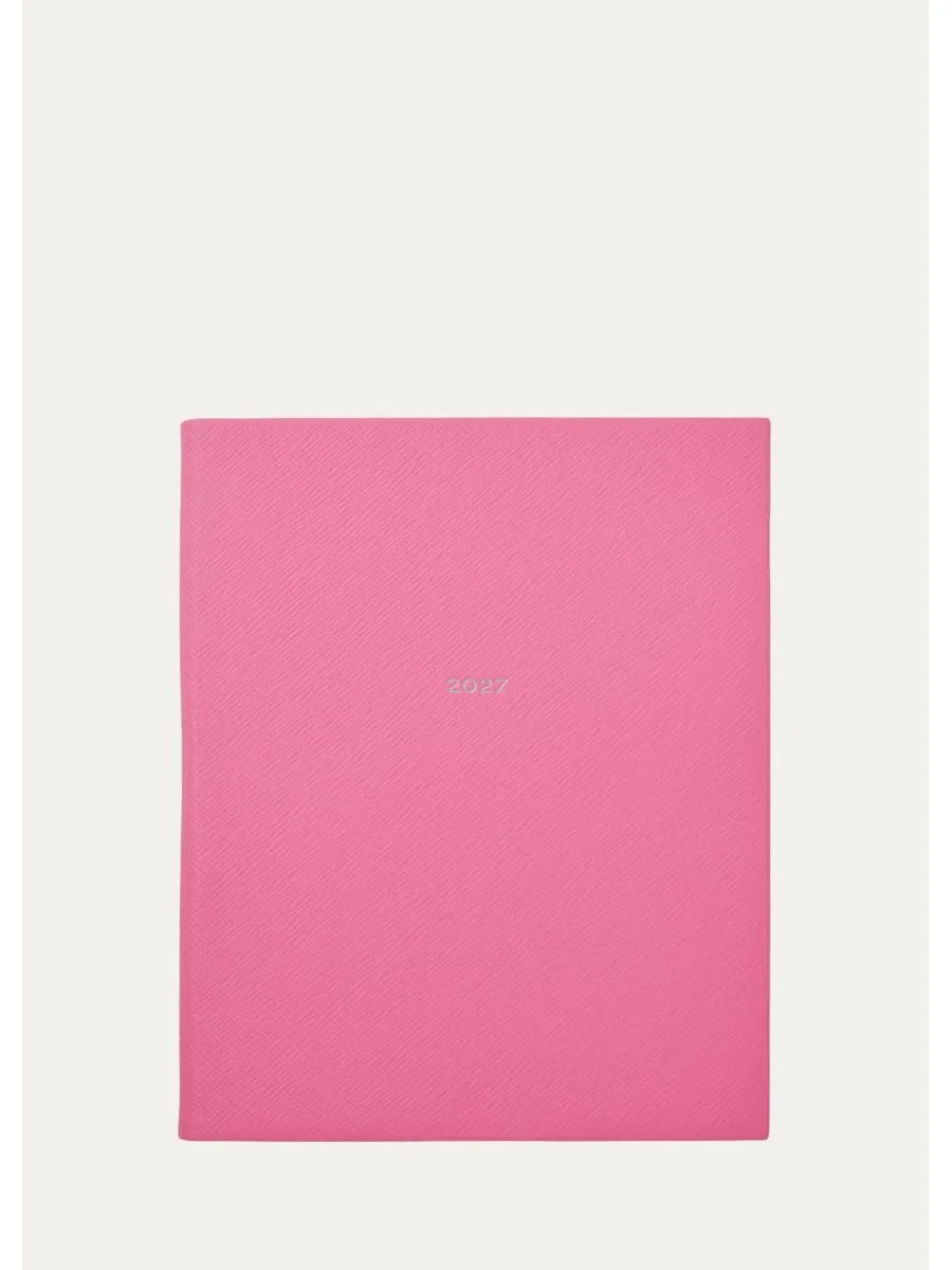 Portobello 2027 Weekly Vertical Journal in Panama Leather - 1