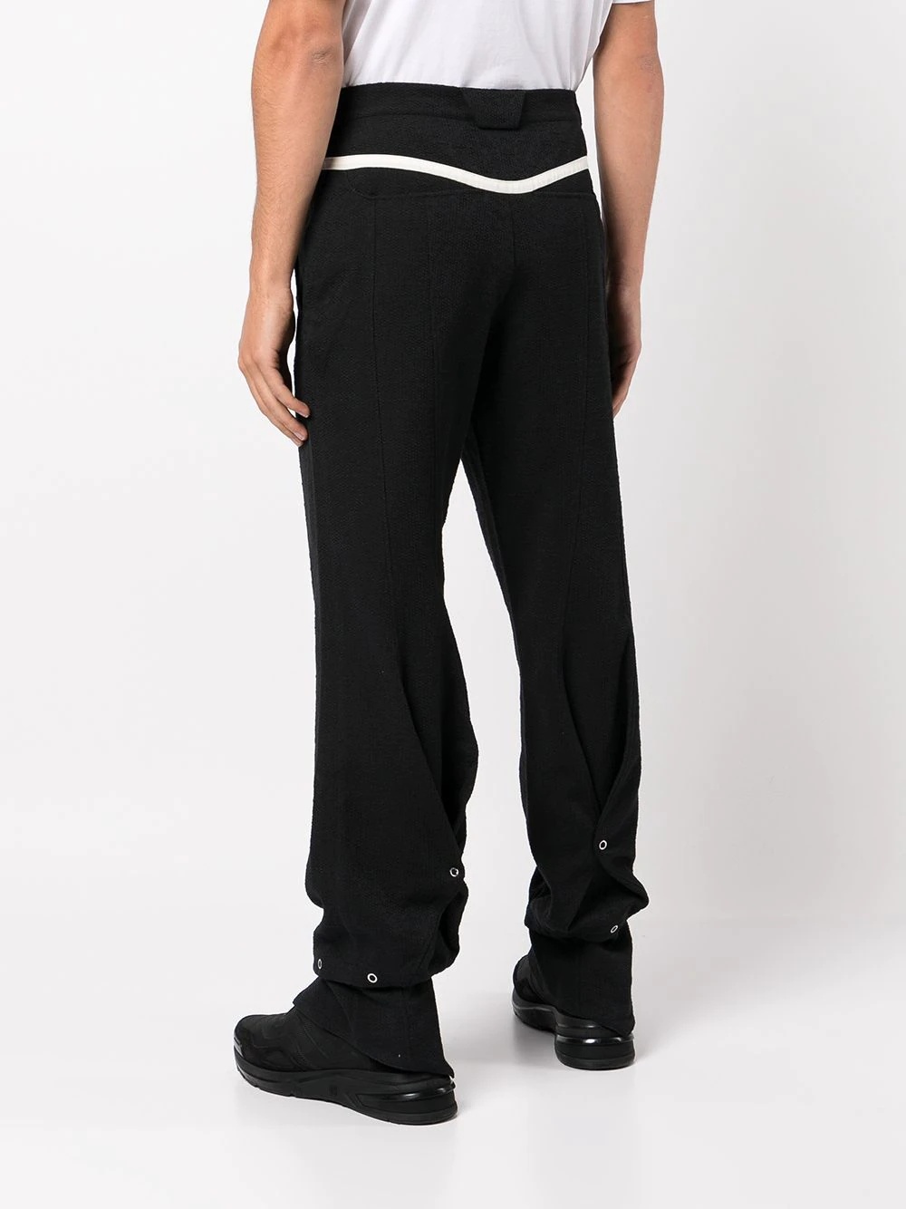 straight-leg striped trousers - 4