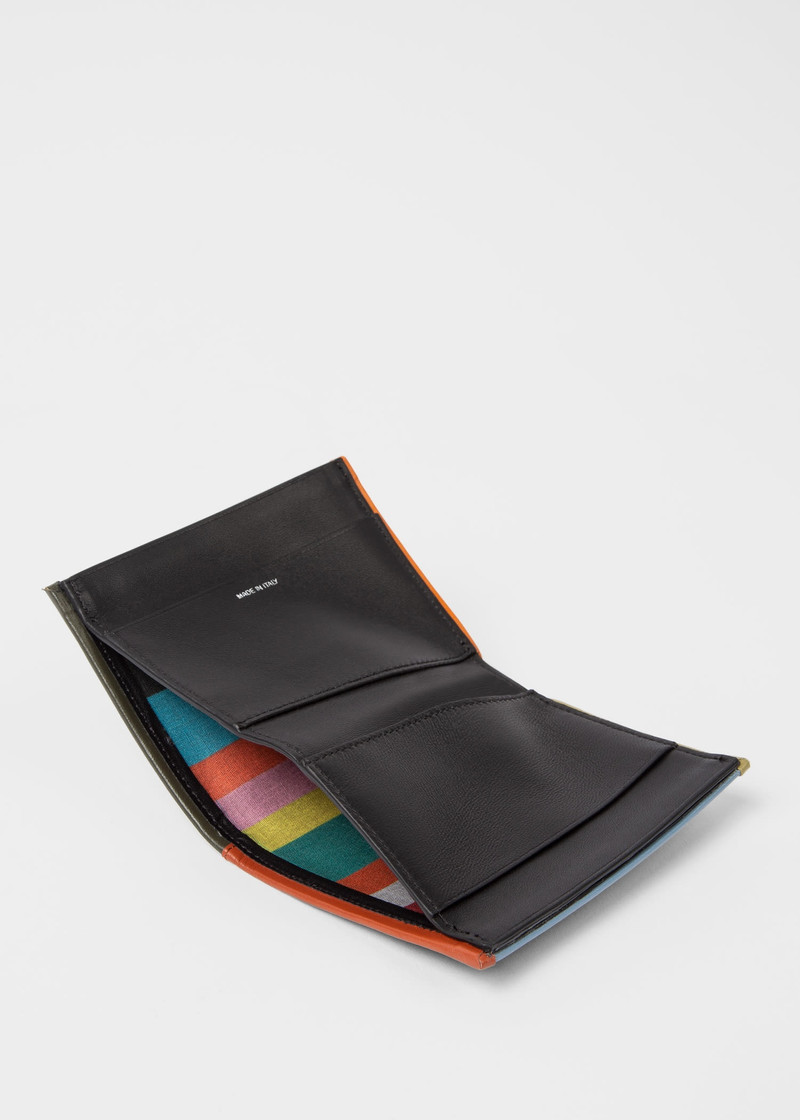 Leather Contrast Trim Billfold Wallet 3