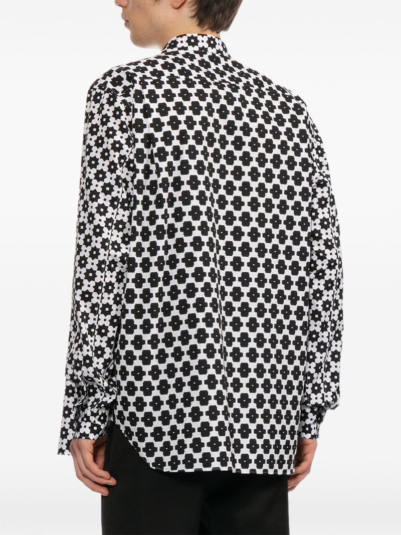 monogram pattern zip details shirt 4