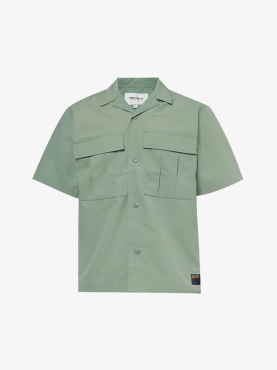 Evers brand-patch woven shirt - 1