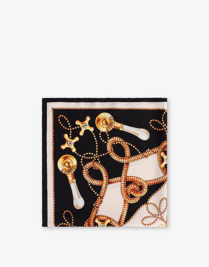Moschino FAUCET PRINT SILK NECKERCHIEF outlook