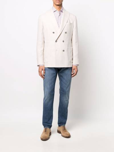 Brunello Cucinelli double-breasted blazer outlook