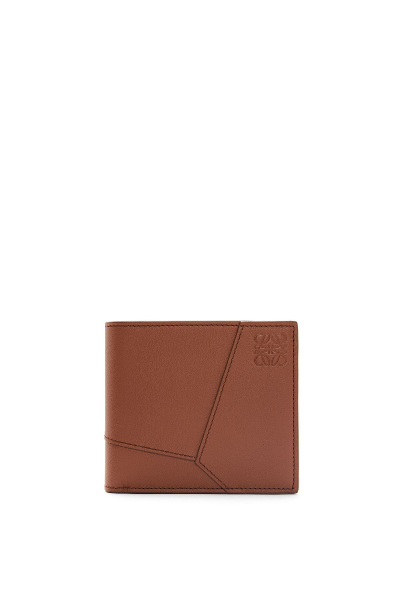 Puzzle bifold coin wallet in classic calfskin 1
