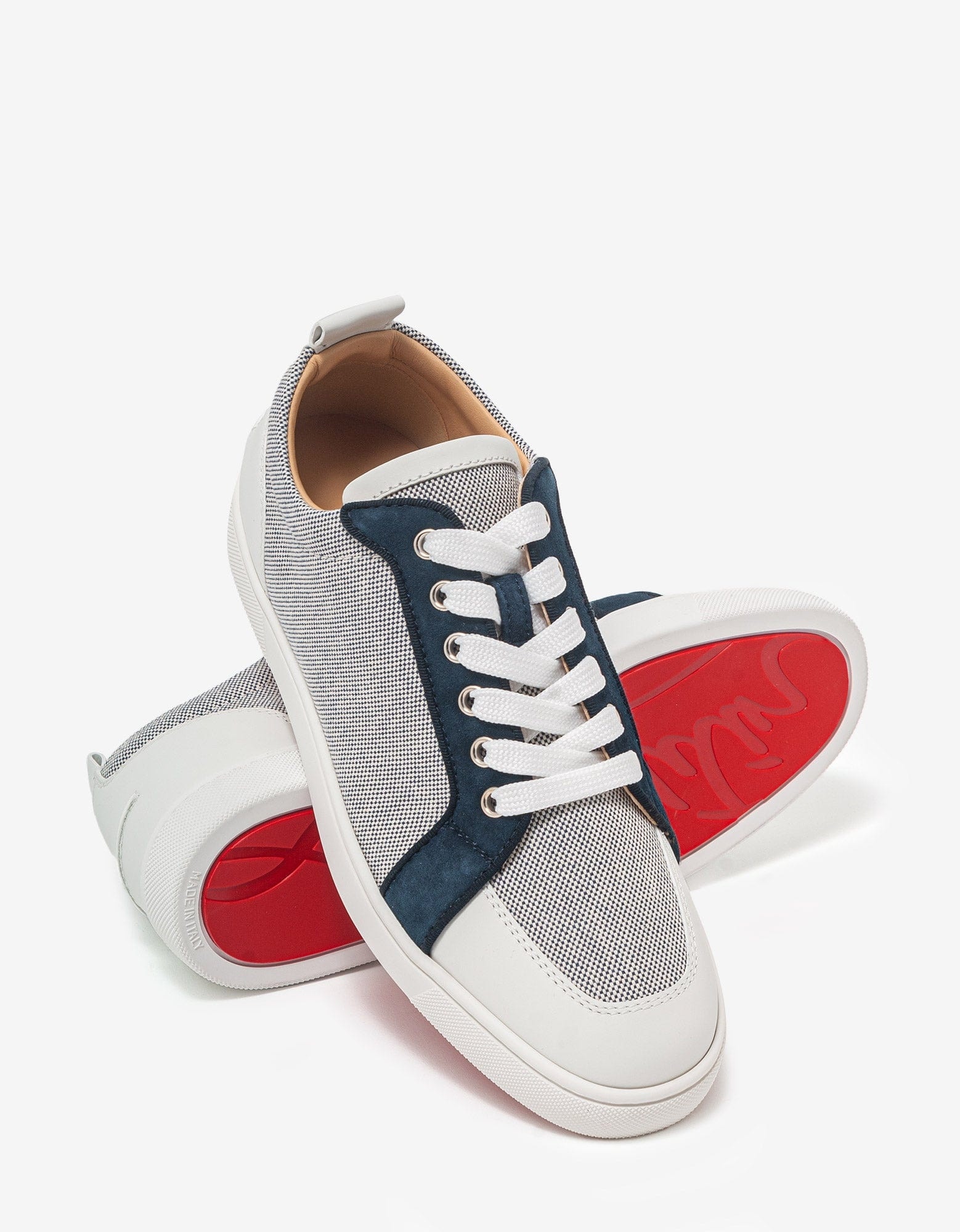 Rantulow Flat Navy Blue & White Trainers - 7