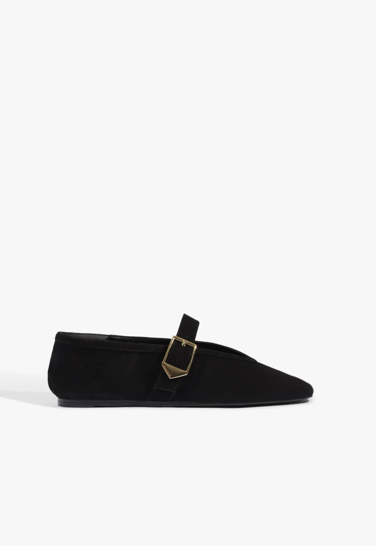 Vick Buckle Suede Ballet Flat - 1