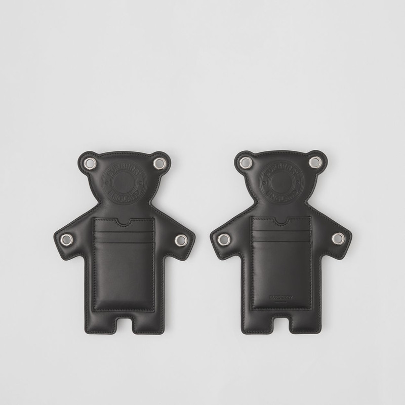 Bear Motif Lambskin Charm 3