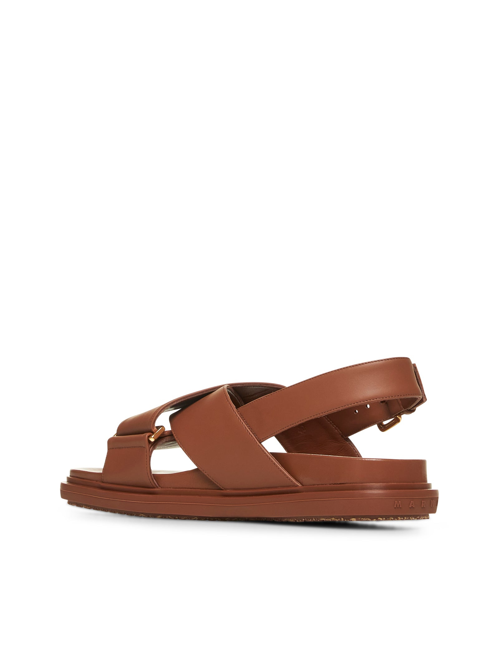 Brown leather Fussbett sandals - 3