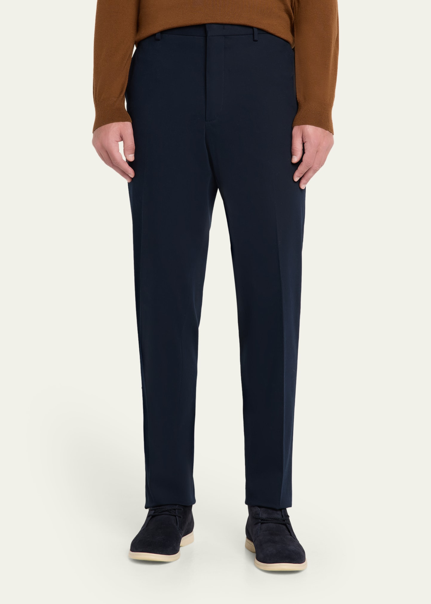 Men's Jarno Cotton Straight Fit Flat-Front Pants - 4