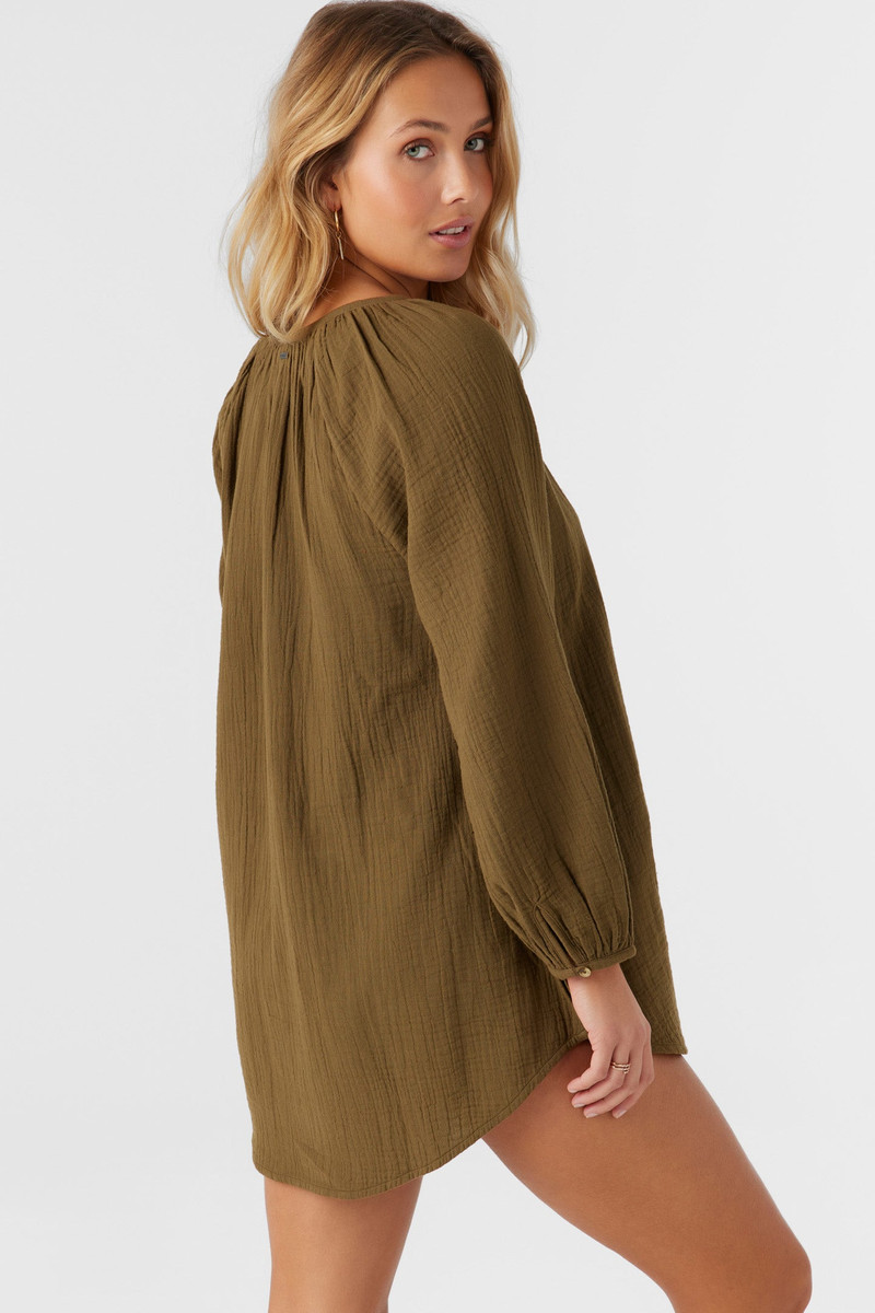 Krysten Crinkle Double Gauze Tunic Swim Cover-Up 7