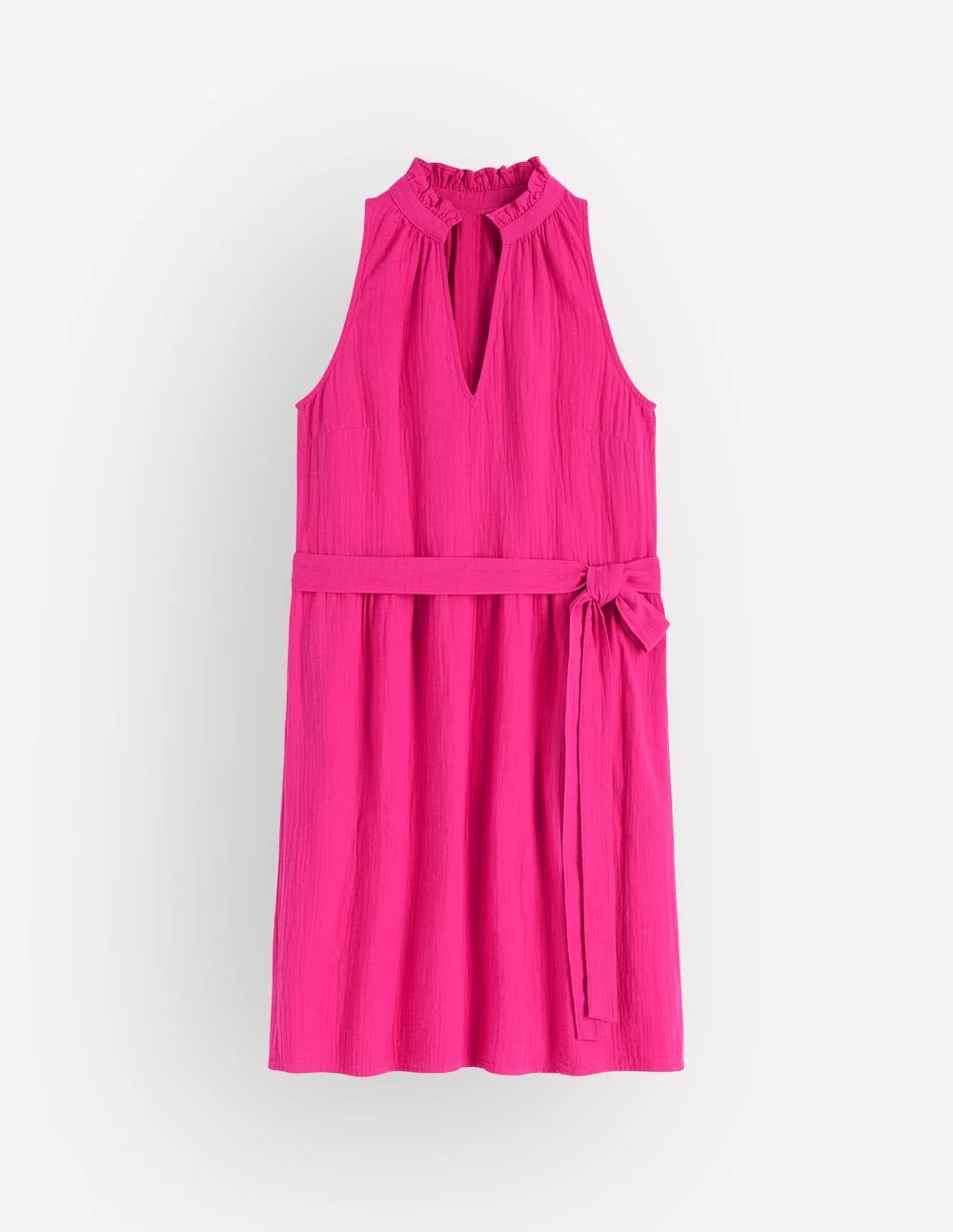 Viv Double Cloth Short Dress-Pink Peony - 1