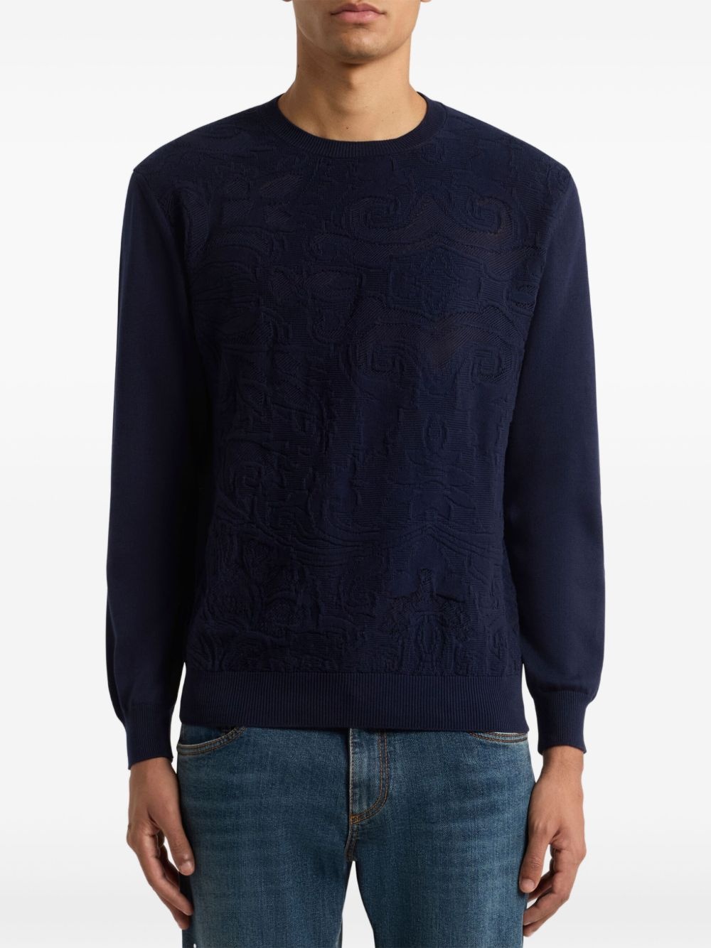 textured cotton sweater - 2