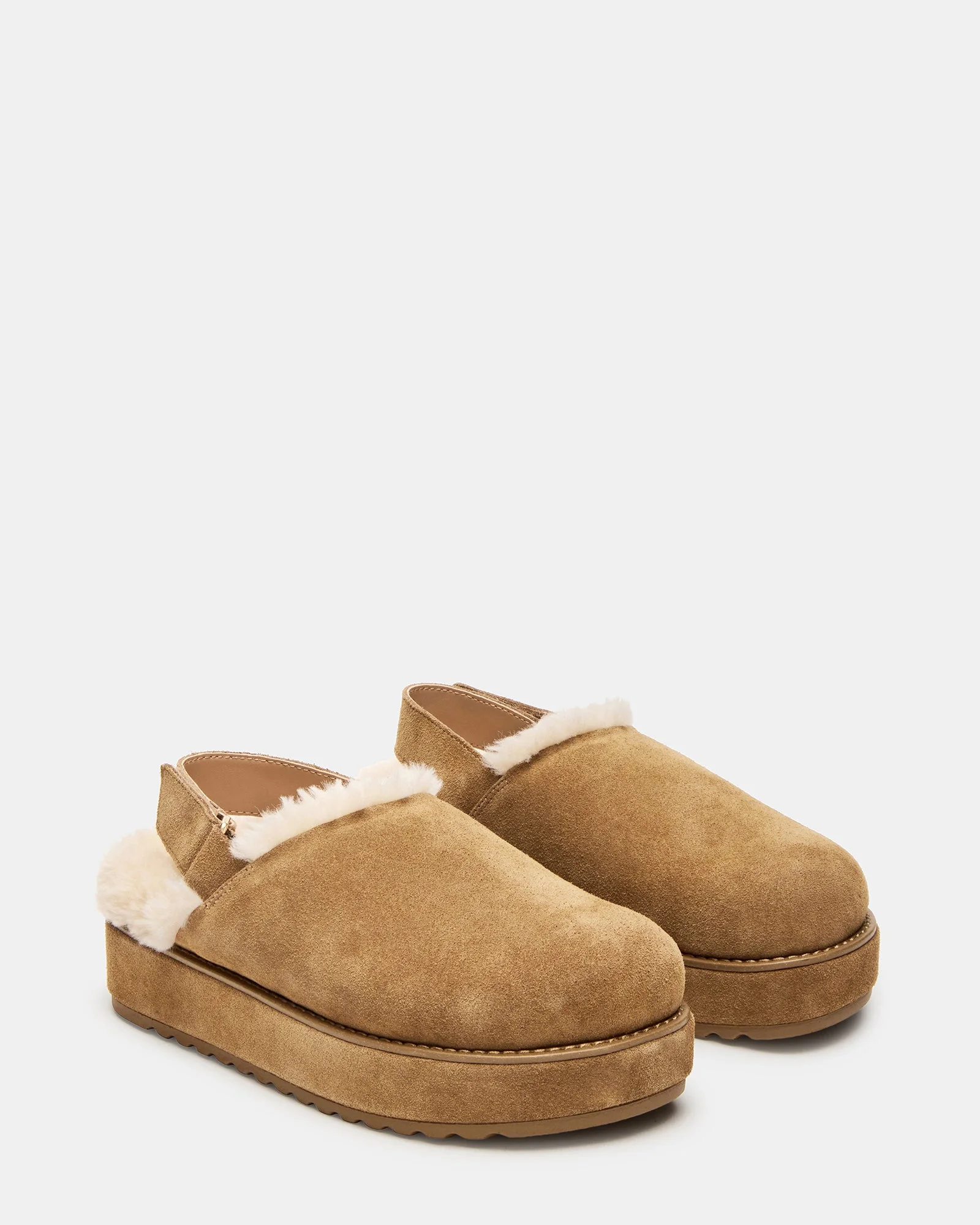 MELLOW FAUX FUR COGNAC SUEDE - 1