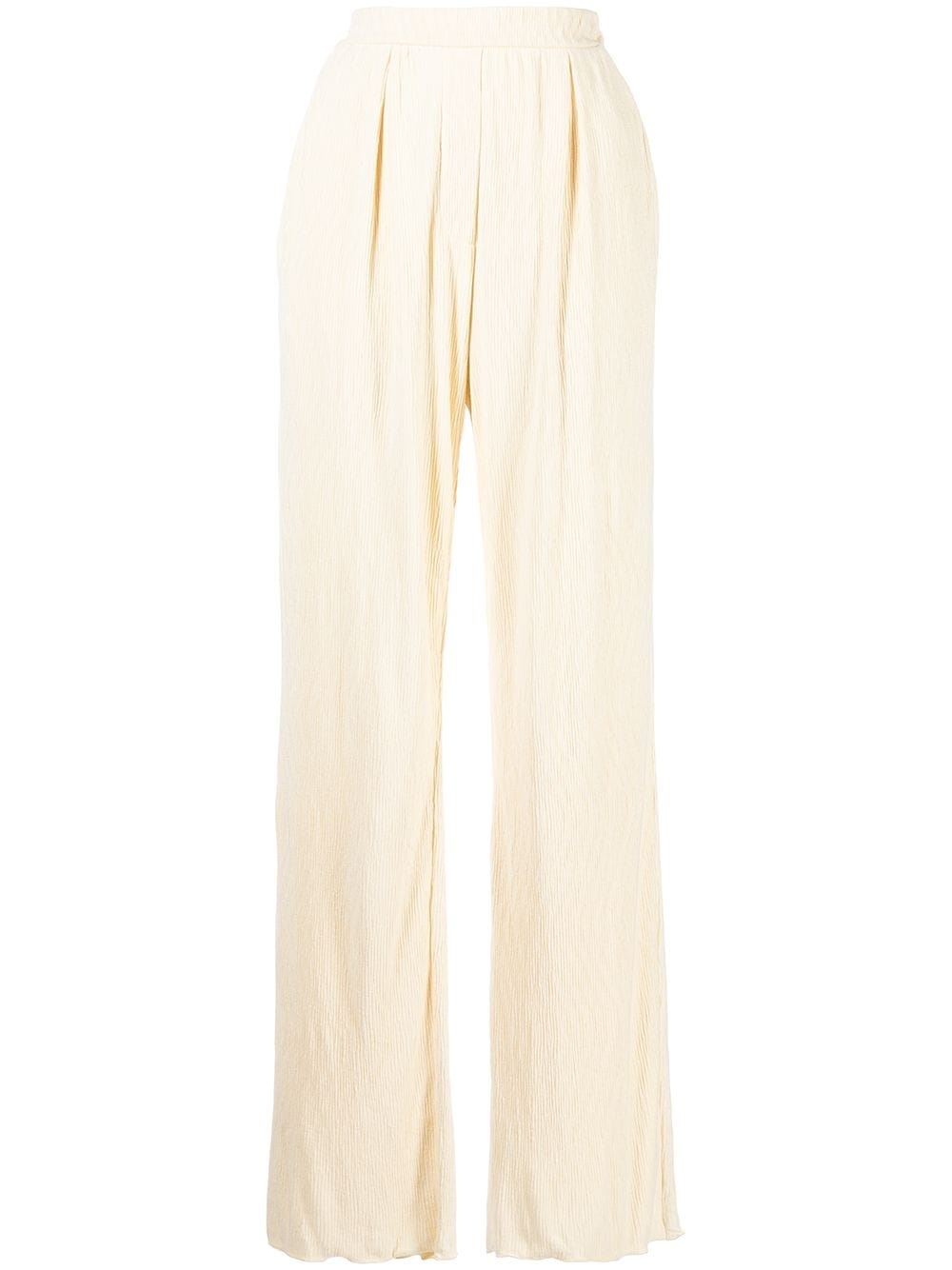 plissÃ© straight-leg trousers - 1