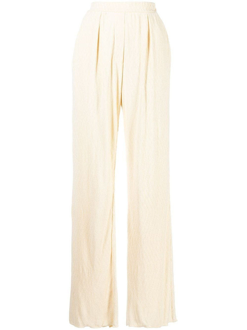 plissÃ© straight-leg trousers 1