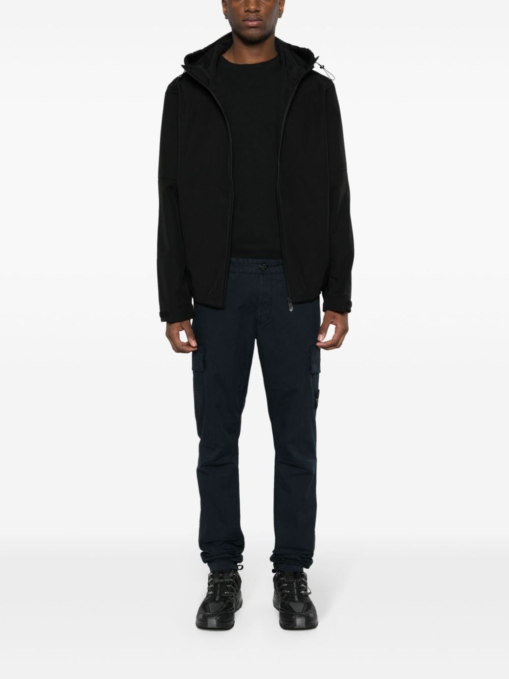 Compass-badge tapered trousers - 2