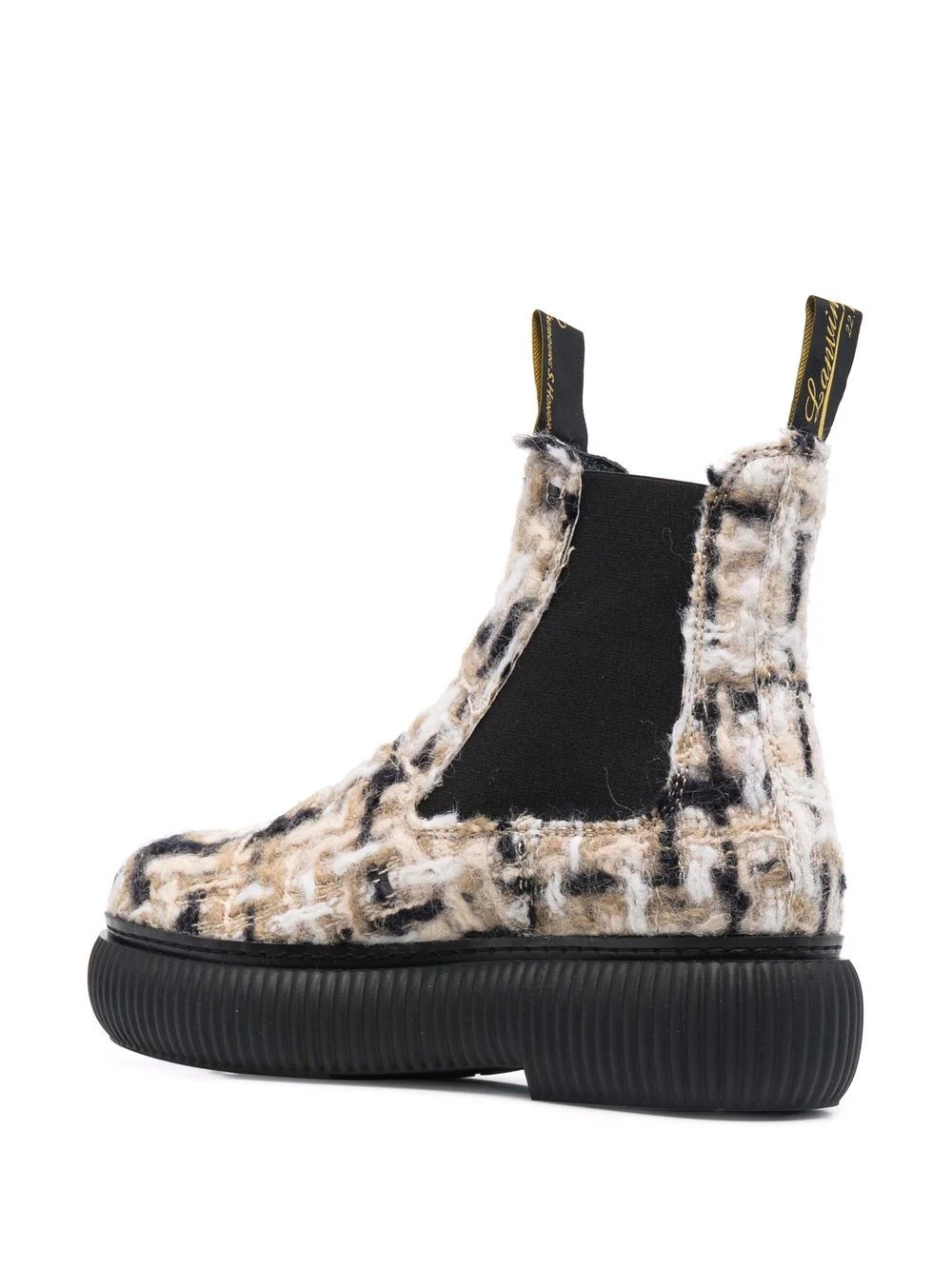 knitted-upper chelsea boots - 3