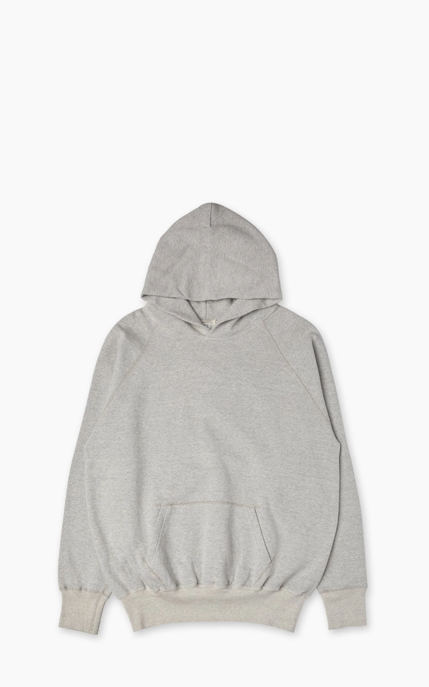 WAREHOUSE & CO. LOT 462 PLAIN HOODED SWEATSHIRT HEATHER GREY - 1