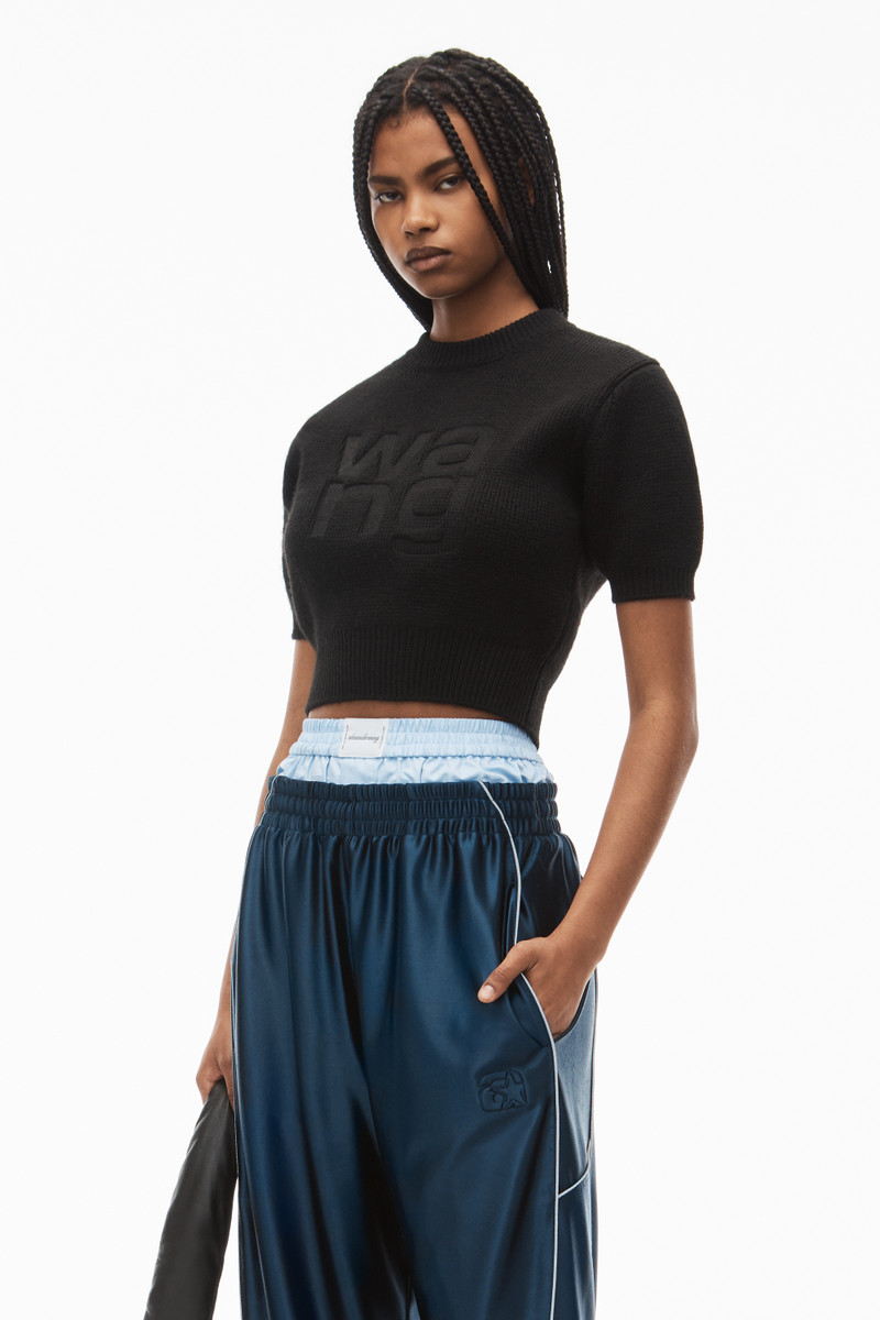 Alexander Wang short sleeve pullover in compact deboss outlook