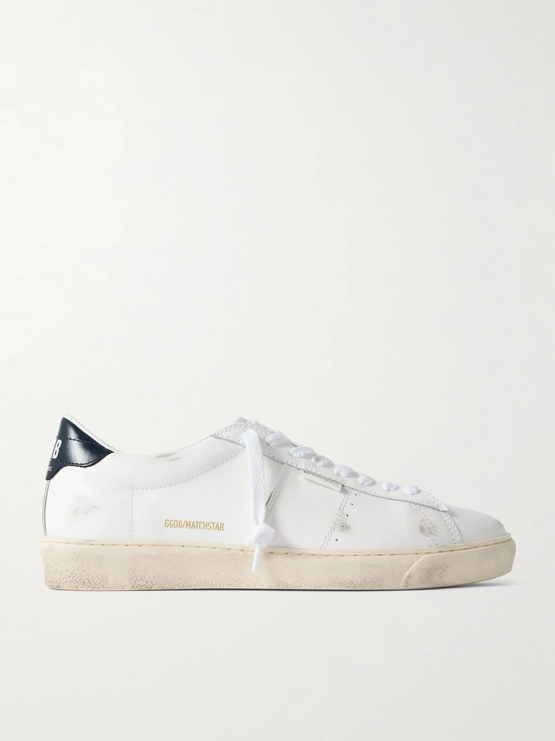 Matchstar Distressed Leather Sneakers - 1