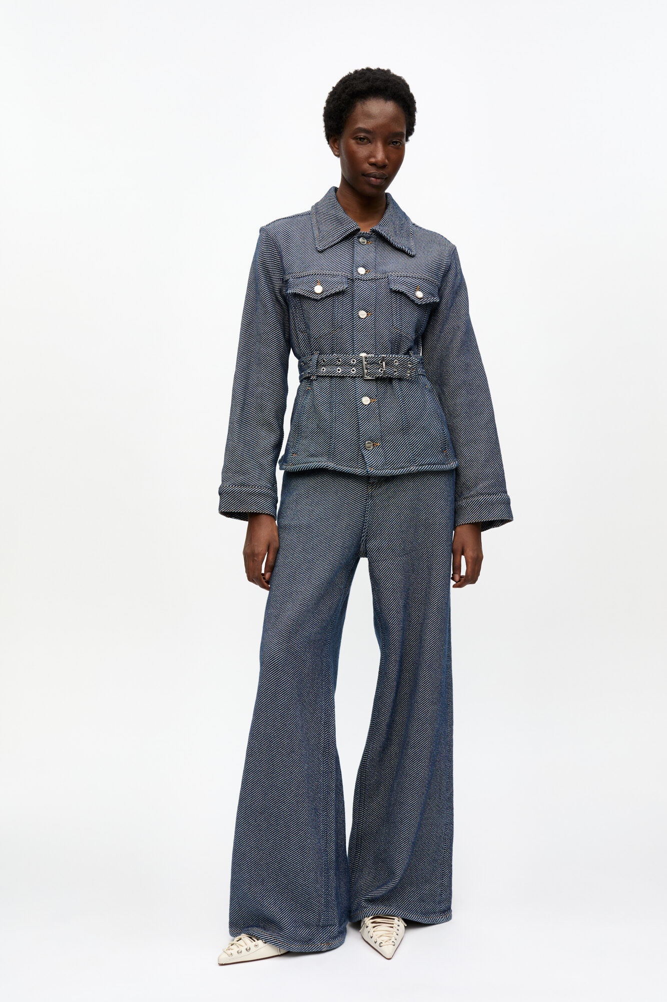 BLUE HEAVY TWILL DENIM SHORT JACKET - 3