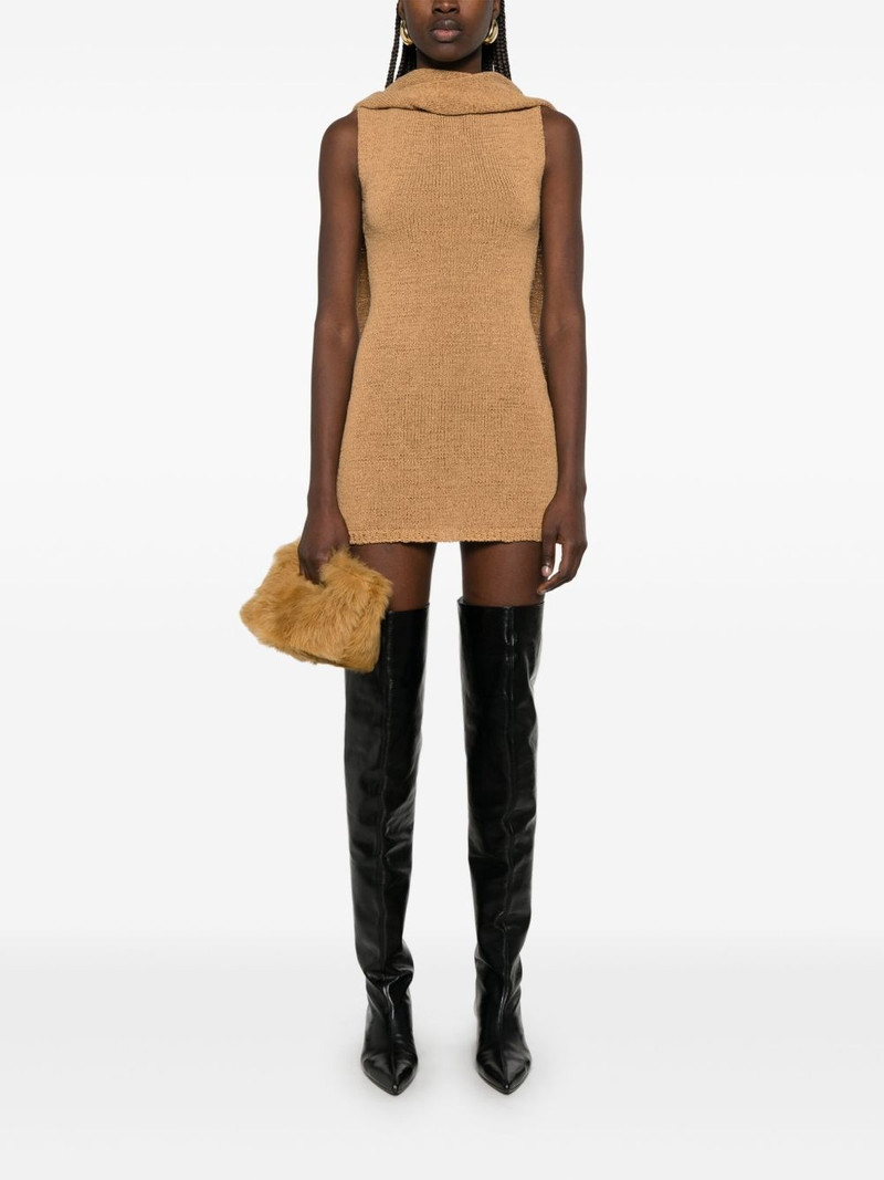 AYA MUSE hooded knitted mini dress outlook