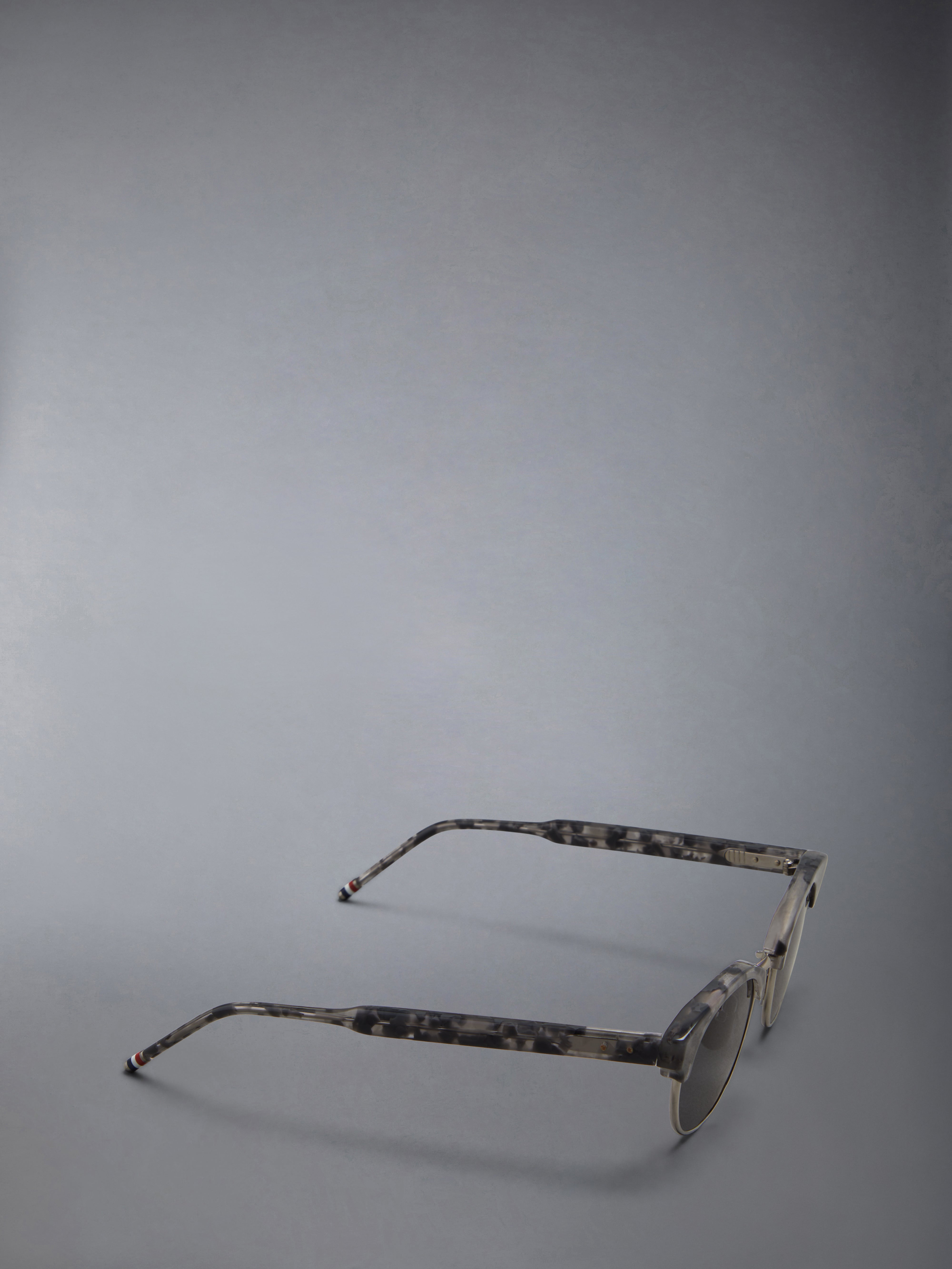 Tortoise Acetate And Titanium Oval Sunglasses - 6