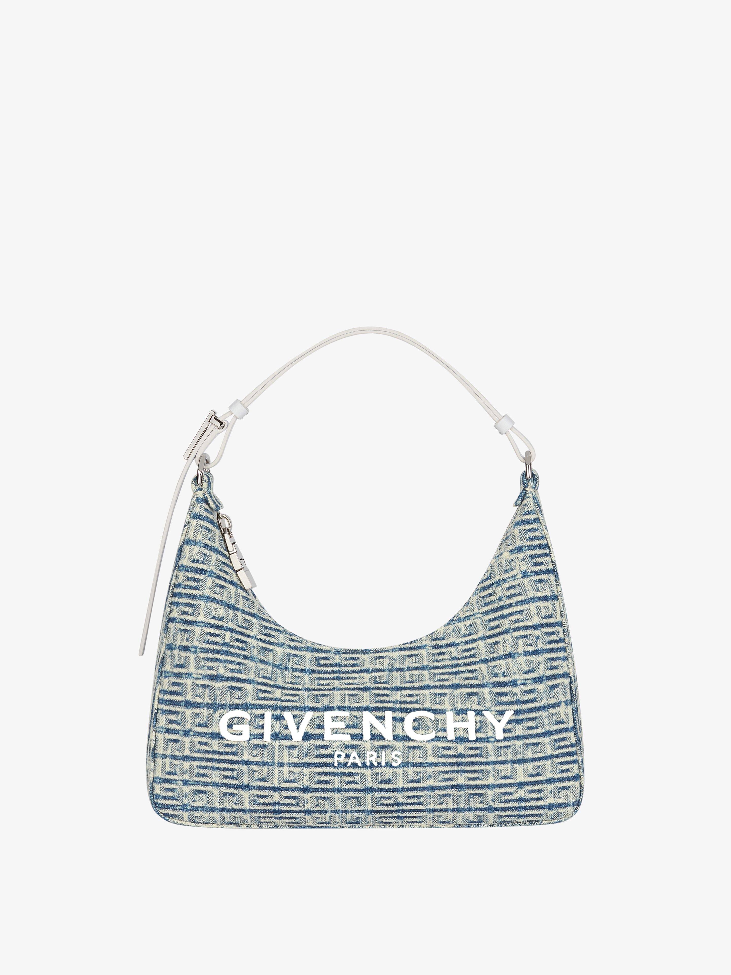 SMALL MOON CUT OUT BAG IN 4G BLEACHED DENIM - 1