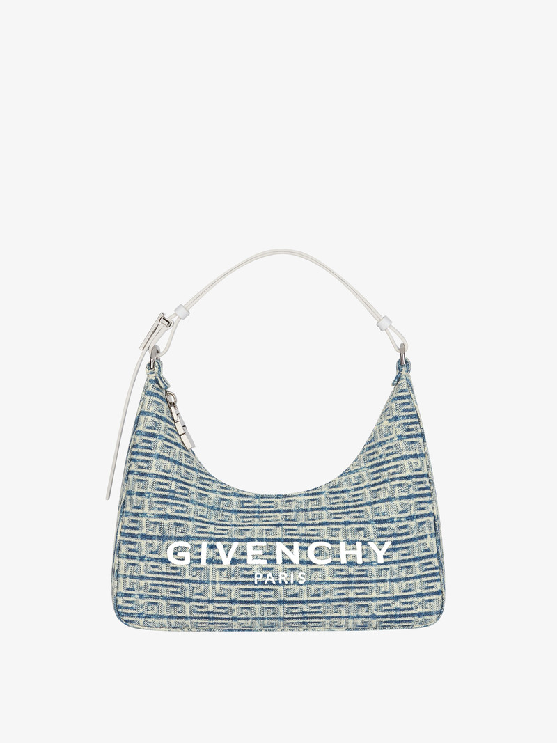 SMALL MOON CUT OUT BAG IN 4G BLEACHED DENIM 1