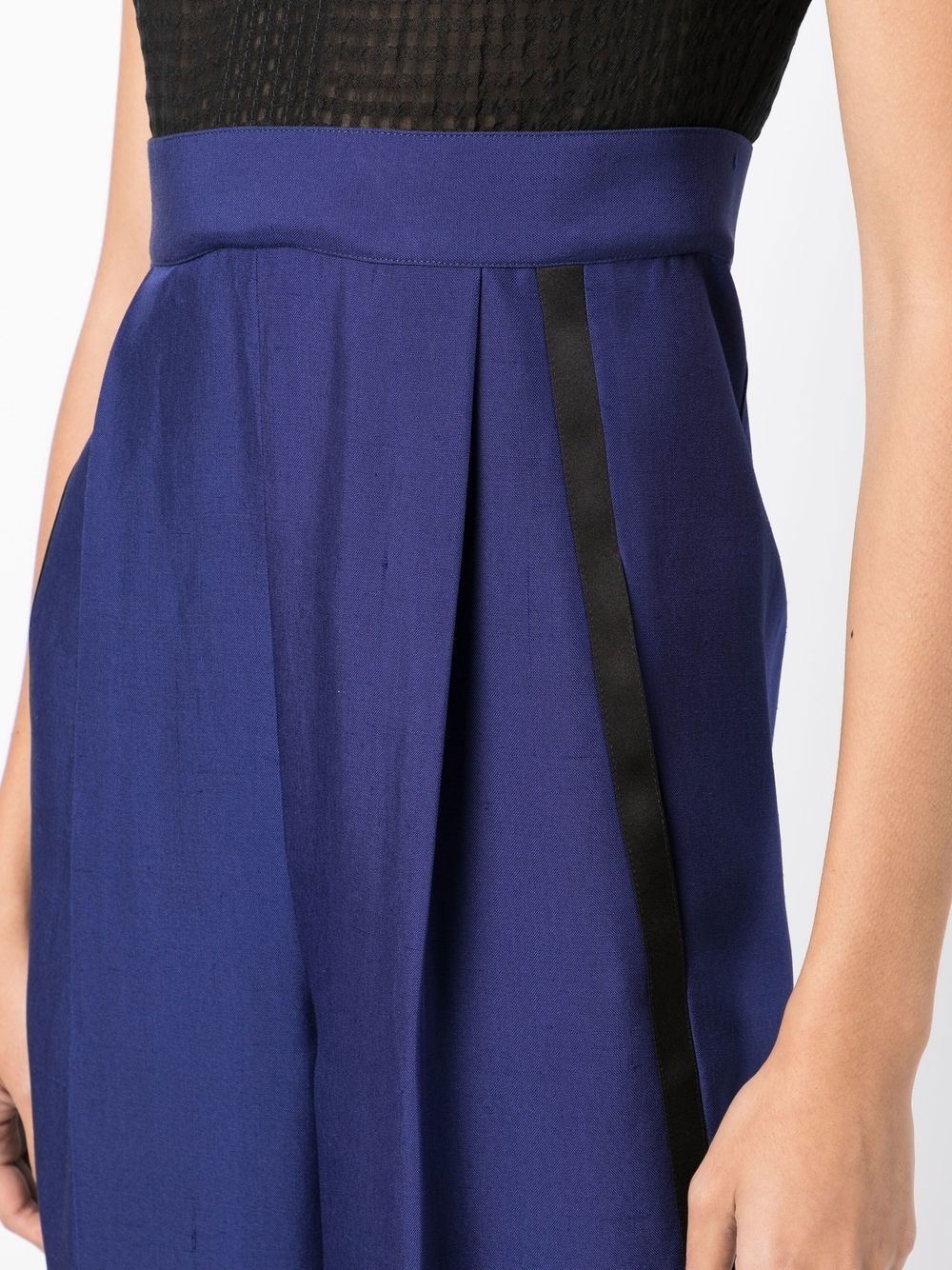 two-tone silk jumpsuit - 5