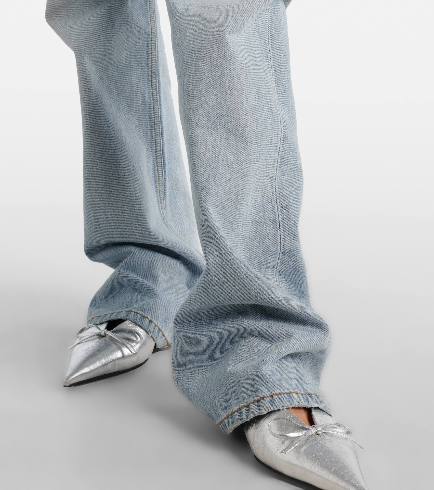 City low-rise straight jeans - 5