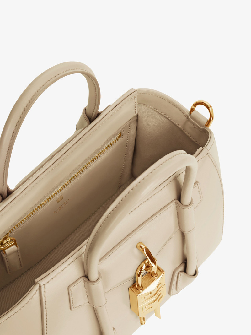 MINI ANTIGONA LOCK BAG IN BOX LEATHER 4