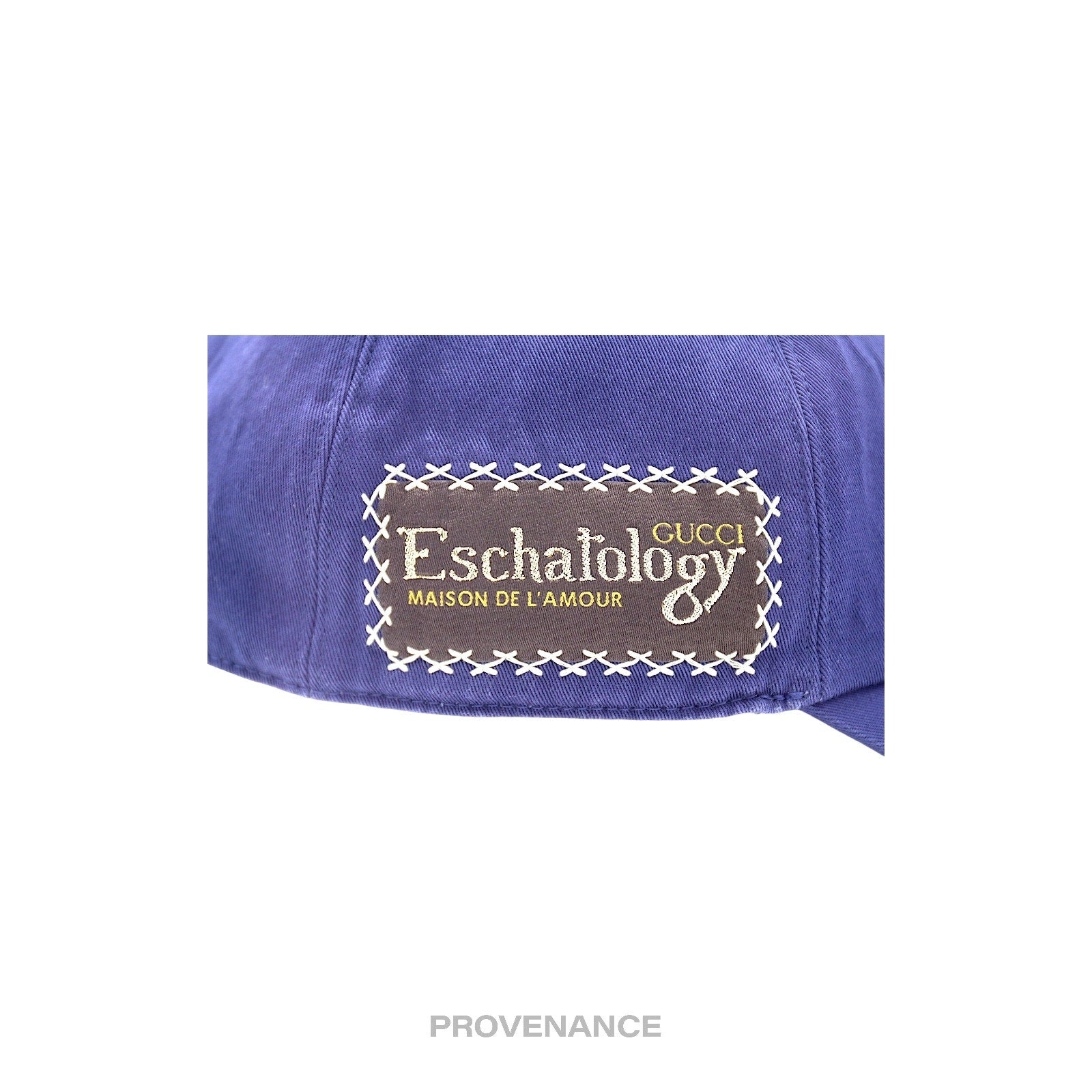 Gucci Eschatology Logo Patch Cap Blue GUCCI Gucci Eschatology Patch Logo Hat Cap - Blue  main image 4