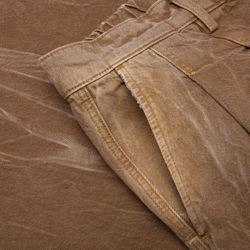 DENIM OVERSIZED CARGOS - BROWN WASH - 3